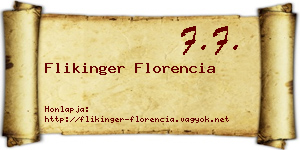 Flikinger Florencia névjegykártya